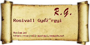 Rosivall Györgyi névjegykártya